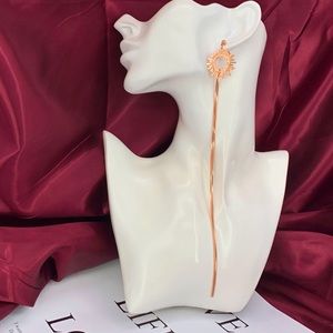 Sun shape tassels earrings